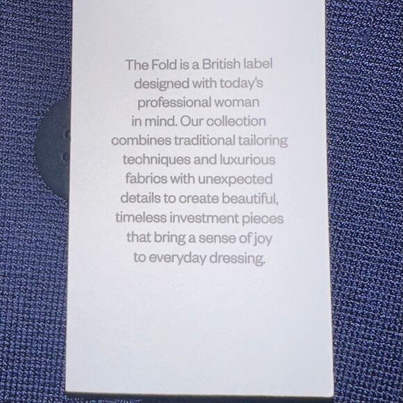 NWT The Fold London Drayton Peplum Knitted Jacket in Indigo Size Small - Picture 11 of 16